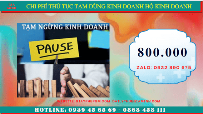 Thủ tục tạm dừng kinh doanh hộ kinh doanh tại Vĩnh Long 6 Chi phí tạm dừng kinh doanh hộ kinh doanh tại Vĩnh Long
