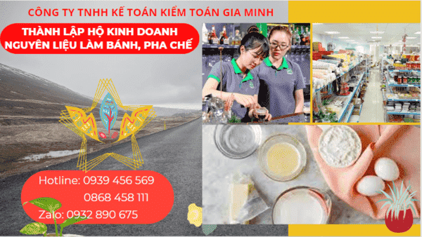 Kinh nghiệm thành lập hộ kinh doanh nguyên liệu làm bánh, pha chế tại Kiên Giang