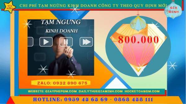 Chi phí tạm ngừng kinh doanh công ty tại Tây Ninh