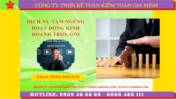 Dịch vụ tạm ngừng hoạt động kinh doanh trọn gói tại TP Hải Phòng 6 Dịch vụ thủ tục tạm ngừng kinh doanh trọn gói tại TP Hải Phòng