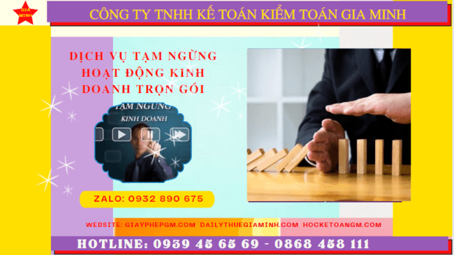 Dịch vụ tạm ngừng hoạt động kinh doanh trọn gói tại Bạc Liêu uy tín, nhanh chóng 6 Dịch vụ tạm ngừng hoạt động kinh doanh trọn gói tại Bạc Liêu