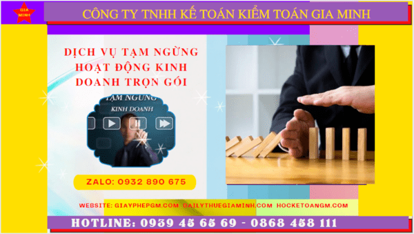 Dịch vụ thủ tục tạm ngừng kinh doanh trọn gói tại An Giang