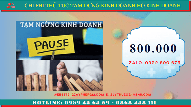 Thủ tục tạm dừng kinh doanh hộ kinh doanh tại Vũng Tàu 5 Chi phí tạm dừng kinh doanh hộ kinh doanh tại Vũng Tàu