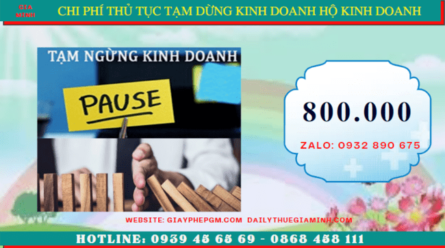 Thủ tục tạm dừng kinh doanh hộ kinh doanh tại Bình Dương 5 Chi phí tạm dừng kinh doanh hộ kinh doanh tại Bình Dương