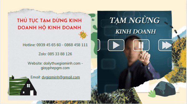Thủ tục tạm dừng kinh doanh hộ kinh doanh tại Vĩnh Long 5 Thủ tục tạm dừng kinh doanh hộ cá thể 2022 tại Vĩnh Long