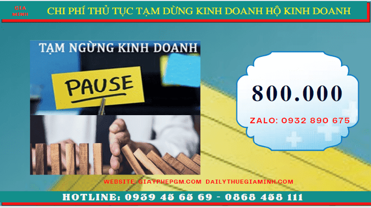 Thủ tục tạm dừng kinh doanh hộ kinh doanh tại Đắk Lắk 5 Chi phí tạm dừng kinh doanh hộ kinh doanh tại Đắc Lắc