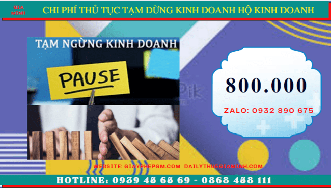 Thủ tục tạm dừng kinh doanh hộ kinh doanh tại Đắk Nông 5 Chi phí tạm dừng kinh doanh hộ kinh doanh tại Đắk Nông
