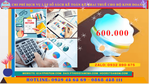 Bảng giá dịch vụ kê khai thuế hộ kinh doanh tại Phú Thọ