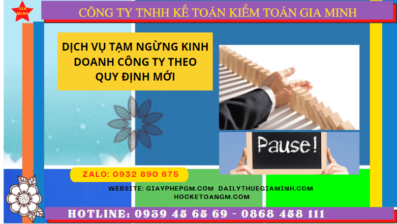 Dịch vụ tạm ngừng kinh doanh công ty tại Quảng Trị theo quy định mới 5 Thủ tục tạm ngừng kinh doanh công ty tại Quảng Trị
