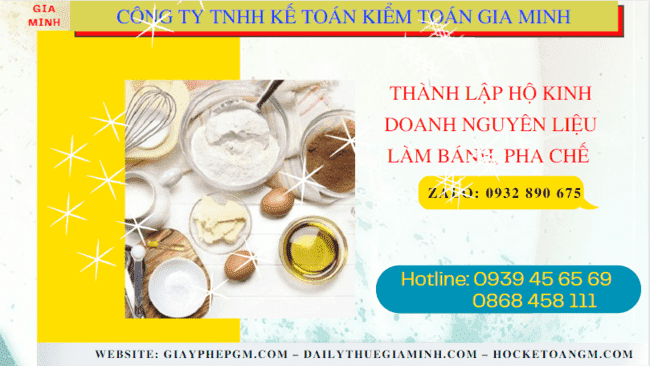 Hồ sơ thành lập hộ kinh doanh nguyên liệu làm bánh, pha chế gồm những gì tại Đồng Nai