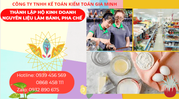 Kinh nghiệm thành lập hộ kinh doanh nguyên liệu làm bánh, pha chế tại Tiền Giang