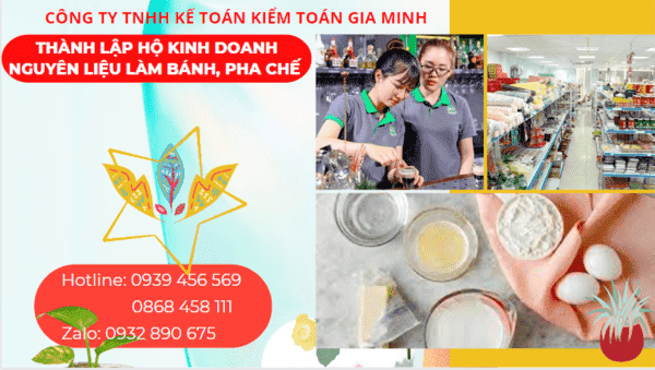 Kinh nghiệm thành lập hộ kinh doanh nguyên liệu làm bánh, pha chế tại Vĩnh Long