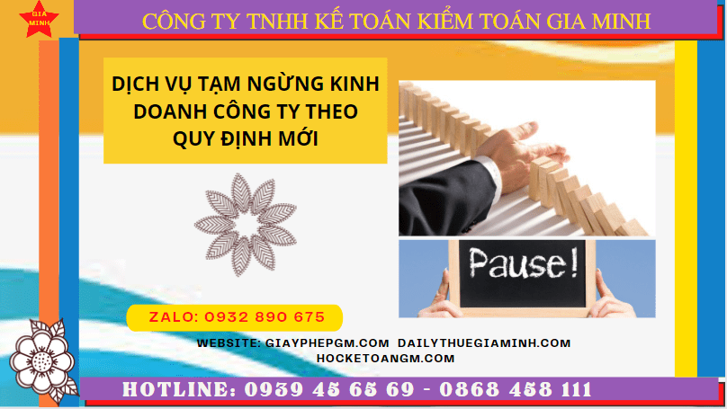 Dịch vụ tạm ngừng kinh doanh công ty tại Hải Dương theo quy định mới 6 Thủ tục tạm ngừng kinh doanh công ty tại Hải Dương