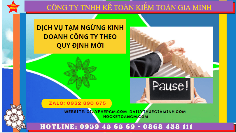 Dịch vụ tạm ngừng kinh doanh công ty tại Nam Định theo quy định mới 4 Thủ tục tạm ngừng kinh doanh công ty tại Nam Định