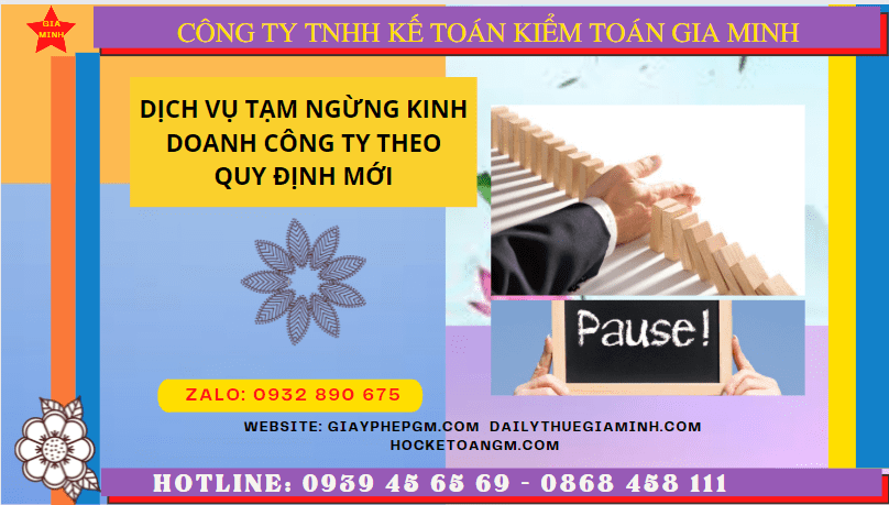 Dịch vụ tạm ngừng kinh doanh công ty tại Ninh Bình theo quy định mới 5 Thủ tục tạm ngừng kinh doanh công ty tại Ninh Bình