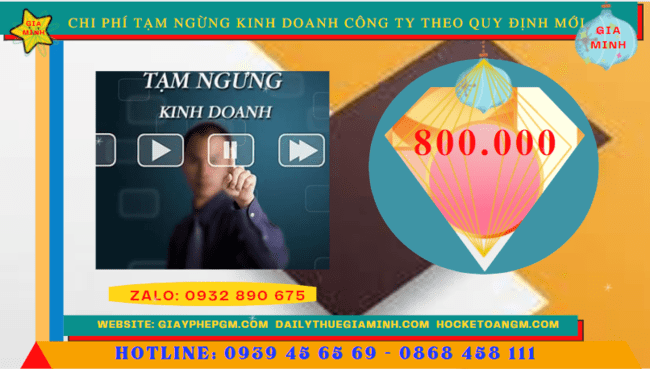 Chi phí tạm ngừng kinh doanh công ty tại Bình Thuận