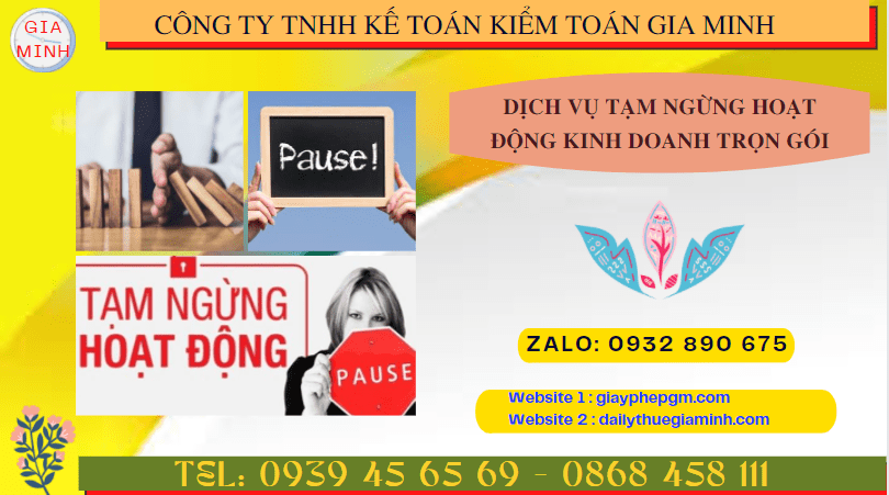 Dịch vụ tạm ngừng hoạt động kinh doanh trọn gói tại Bình Phước 4 Thủ tục tạm ngừng hoạt động kinh doanh công ty tại Bình Phước