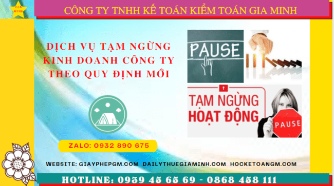 Dịch vụ tạm ngừng kinh doanh công ty tại Kon Tum theo quy định mới 8 Thủ tục tạm ngừng hoạt động doanh nghiệp tại Kon Tum