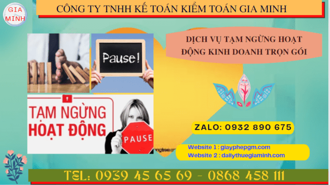 Dịch vụ tạm ngừng hoạt động kinh doanh trọn gói tại Đồng Nai 4 Thủ tục tạm ngừng hoạt động kinh doanh công ty tại Đồng Nai