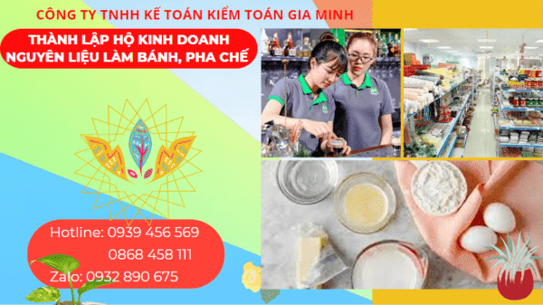 Kinh nghiệm thành lập hộ kinh doanh nguyên liệu làm bánh, pha chế tại Vũng Tàu