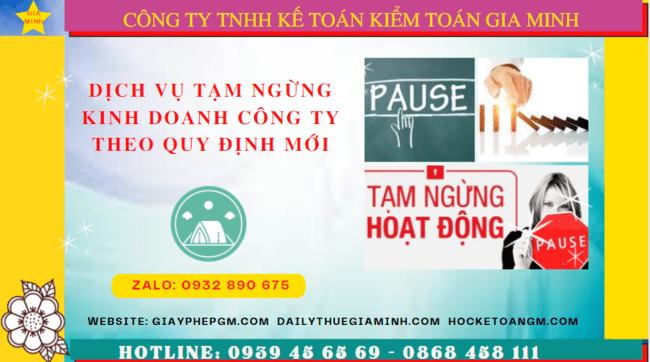 Dịch vụ tạm ngừng kinh doanh công ty tại Lâm Đồng theo quy định mới 8 Thủ tục tạm ngừng hoạt động doanh nghiệp tại Lâm Đồng