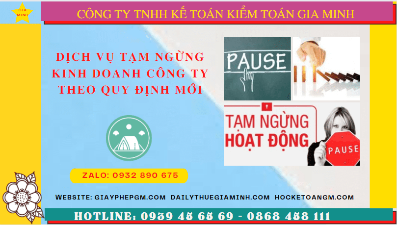 Dịch vụ tạm ngừng kinh doanh công ty tại Bình Định theo quy định mới 9 Thủ tục tạm ngừng hoạt động doanh nghiệp tại Bình Định