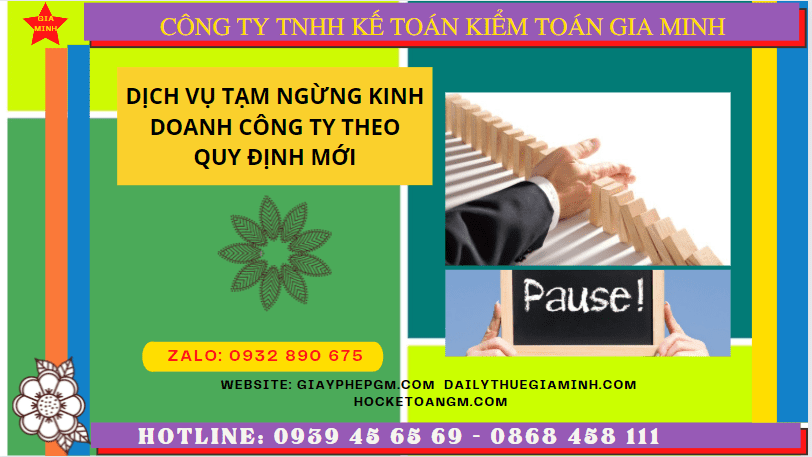 Dịch vụ tạm ngừng kinh doanh công ty tại Thái Bình theo quy định mới 5 Thủ tục tạm ngừng kinh doanh công ty tại Thái Bình
