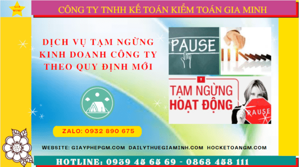 Dịch vụ tạm ngừng kinh doanh công ty tại Khánh Hòa theo quy định mới 14 Thủ tục tạm ngừng hoạt động doanh nghiệp tại Khánh HòaThủ tục tạm ngừng hoạt động doanh nghiệp tại Khánh Hòa