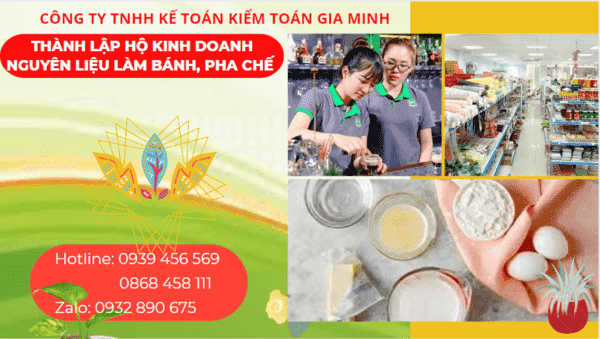 Kinh nghiệm thành lập hộ kinh doanh nguyên liệu làm bánh, pha chế tại Đồng Nai