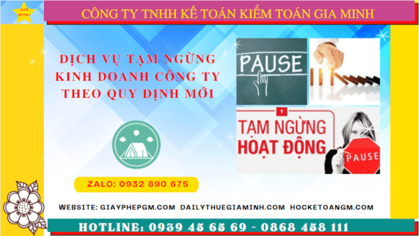 Dịch vụ tạm ngừng kinh doanh công ty tại Quảng Trị theo quy định mới 7 Thủ tục tạm ngừng hoạt động doanh nghiệp tại Quảng Trị