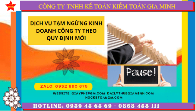Thủ tục tạm ngừng kinh doanh công ty tại Bắc Cạn