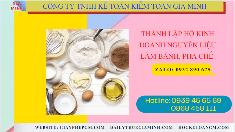 THÀNH LẬP HỘ KINH DOANH NGUYÊN LIỆU LÀM BÁNH, PHA CHẾ TẠI KON TUM 6 Hồ sơ thành lập hộ kinh doanh nguyên liệu làm bánh, pha chế gồm những gì tại Kon Tum