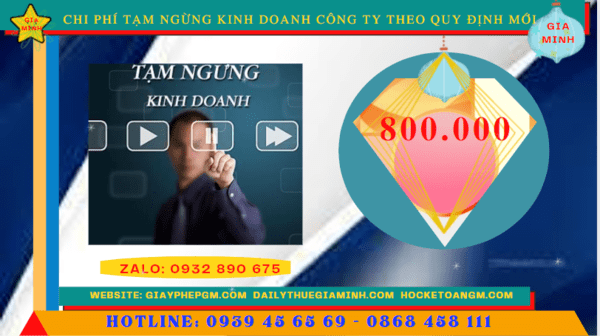 Dịch vụ tạm ngừng kinh doanh công ty tại Thanh Hóa theo quy định mới 6 Chi phí tạm ngừng kinh doanh công ty tại Thanh Hóa