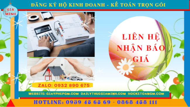 ĐĂNG KÝ HỘ KINH DOANH BẠC LIÊU - KẾ TOÁN TRỌN GÓI BẠC LIÊU 15 Bảng giá dịch vụ đăng ký hộ kinh doanh tại Bạc Liêu