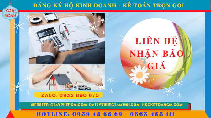 ĐĂNG KÝ HỘ KINH DOANH BẾN TRE - KẾ TOÁN TRỌN GÓI BẾN TRE 7 Bảng giá dịch vụ đăng ký hộ kinh doanh tại Bến Tre