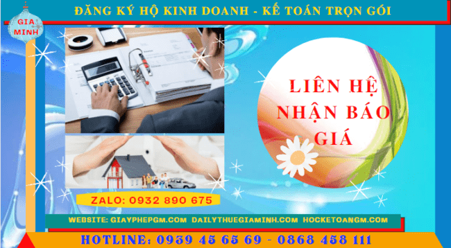 ĐĂNG KÝ HỘ KINH DOANH BÌNH ĐỊNH - KẾ TOÁN TRỌN GÓI BÌNH ĐỊNH 5 Bảng giá dịch vụ đăng ký hộ kinh doanh tại Bình Định