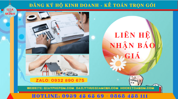 ĐĂNG KÝ HỘ KINH DOANH VĨNH LONG - KẾ TOÁN TRỌN GÓI VĨNH LONG 5 Bảng giá dịch vụ đăng ký hộ kinh doanh tại Vĩnh Long