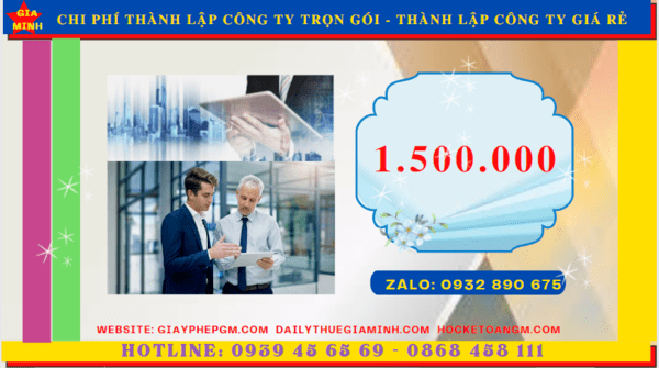 Thành lập công ty trọn gói - thành lập công ty giá rẻ tại thái nguyên 5 Bảng giá thành lập công ty uy tín trọn gói tại Thái Nguyên