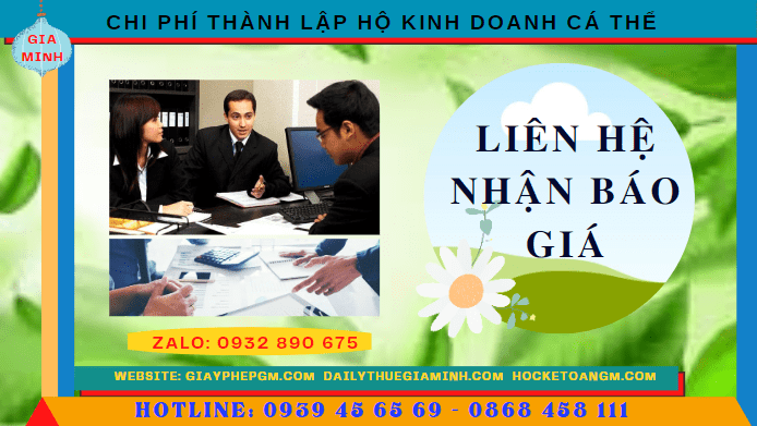 Bảng giá thành lập hộ kinh doanh cá thể nhanh tại Bà Rịa Vũng Tàu 