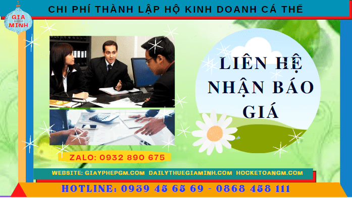 Bảng giá thành lập hộ kinh doanh cá thể nhanh tại Bạc Liêu 
