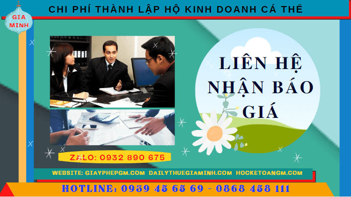 Bảng giá thành lập hộ kinh doanh cá thể nhanh tại Bình Định 