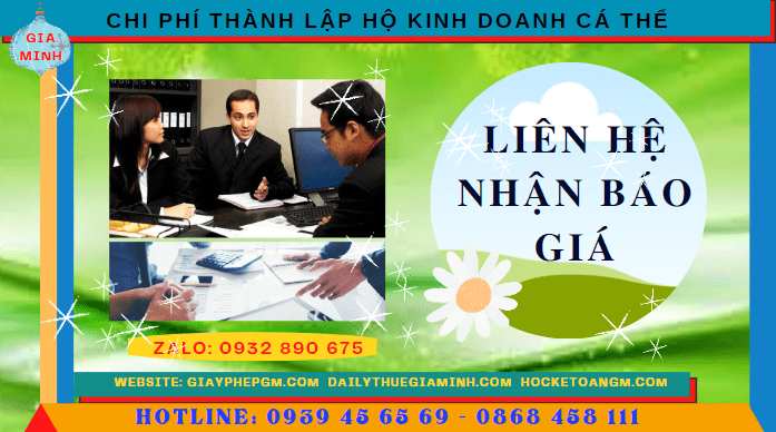 Bảng giá thành lập hộ kinh doanh cá thể nhanh tại Cà Mau 