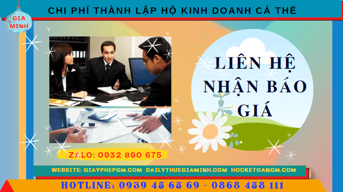 CHI PHÍ THÀNH LẬP HỘ KINH DOANH CÁ THỂ TRỌN GÓI TẠI THÁI NGUYÊN 5 Bảng giá thành lập hộ kinh doanh cá thể nhanh tại Thái Nguyên