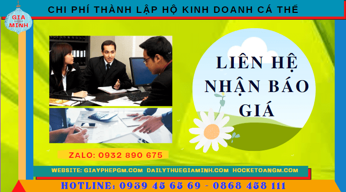 Bảng giá thành lập hộ kinh doanh cá thể nhanh tại Thành Phố Hà Nội 