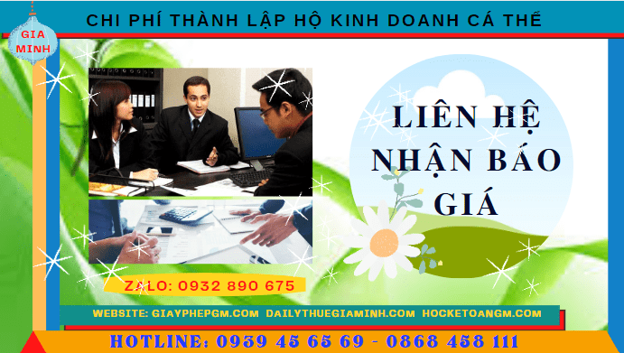 CHI PHÍ THÀNH LẬP HỘ KINH DOANH CÁ THỂ TRỌN GÓI TẠI THÀNH PHỐ HỒ CHÍ MINH 5 Bảng giá thành lập hộ kinh doanh cá thể nhanh tại Thành Phố Hồ Chí Minh