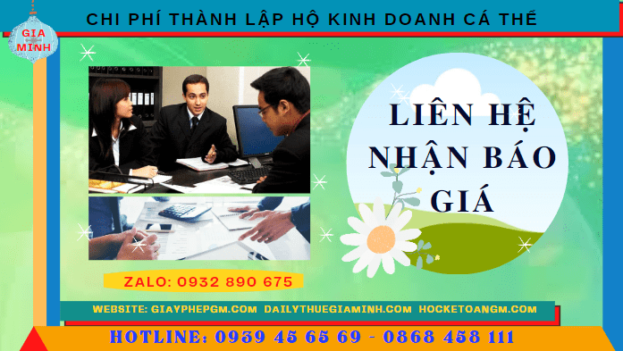 Bảng giá thành lập hộ kinh doanh cá thể nhanh tại Vĩnh Long 