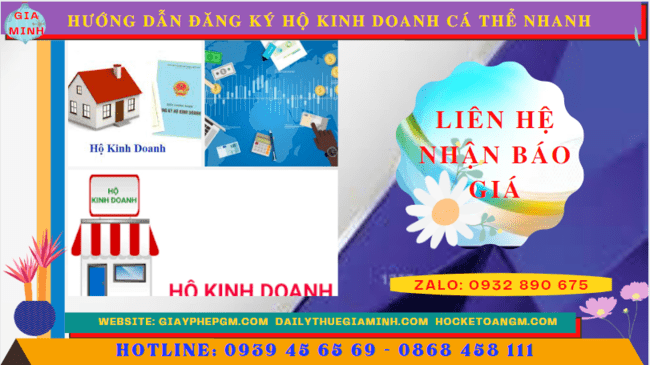 Chi phí dịch vụ đăng ký hộ kinh doanh tại Bắc Ninh