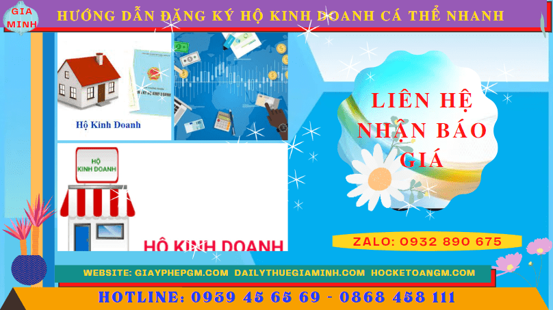Chi phí dịch vụ đăng ký hộ kinh doanh tại Bình Định