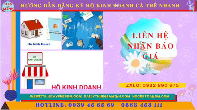 HƯỚNG DẪN ĐĂNG KÝ HỘ KINH DOANH CÁ THỂ NHANH TẠI CÀ MAU 5 Chi phí dịch vụ đăng ký hộ kinh doanh tại Cà Mau