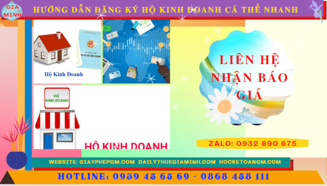 HƯỚNG DẪN ĐĂNG KÝ HỘ KINH DOANH CÁ THỂ NHANH TẠI HÀ NỘI 5 Chi phí dịch vụ đăng ký hộ kinh doanh tại Hà Nội